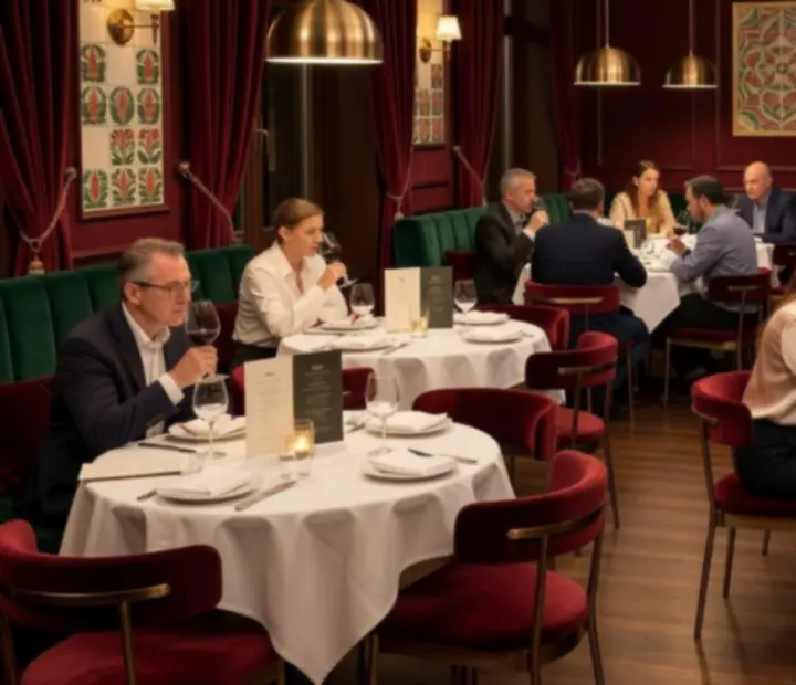 Elegáns pókerasztal a Zilqeron kaszinói étterem lounge-ban
